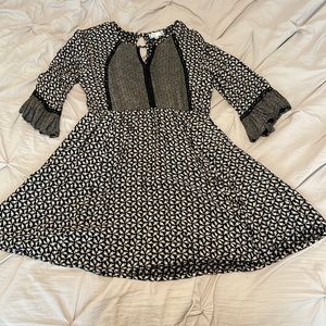 Black and White Floral Dress- Size Large